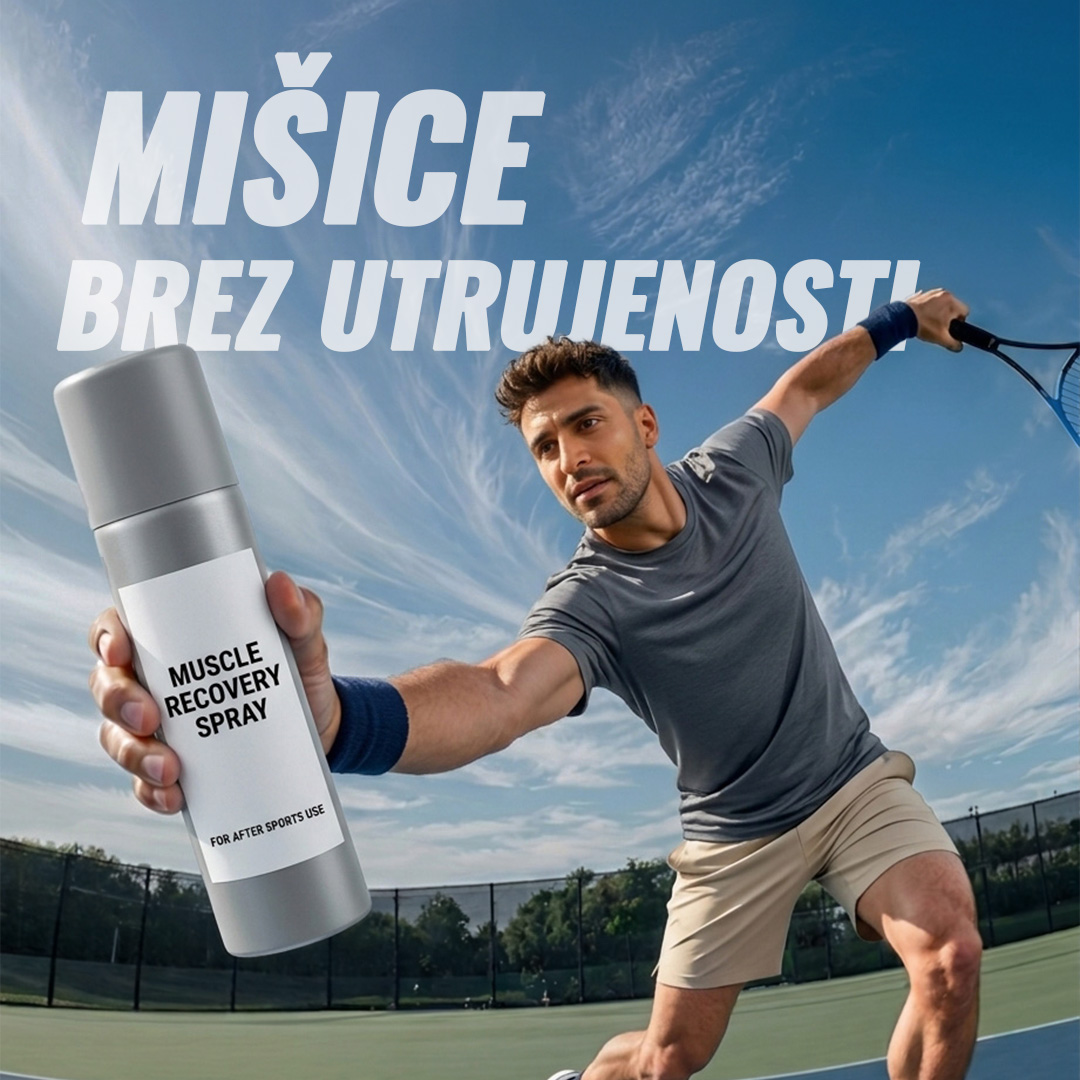 Oglas: sprej za regeneracijo mišic po športu