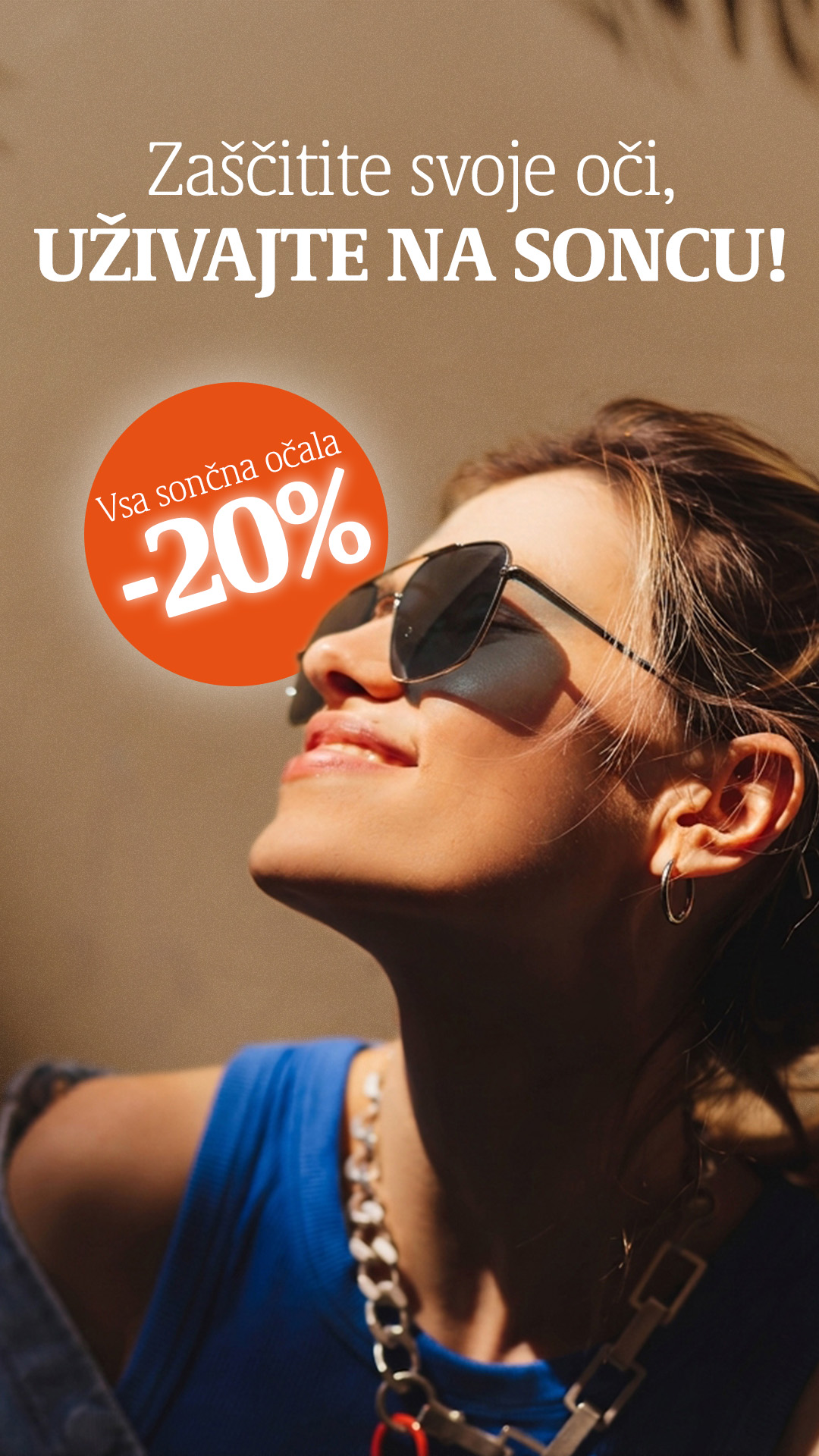 Story: vsa sončna očala 20 % ceneje